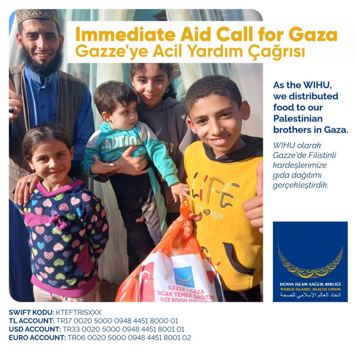 IMMEDIATE AID CALL FOR GAZA